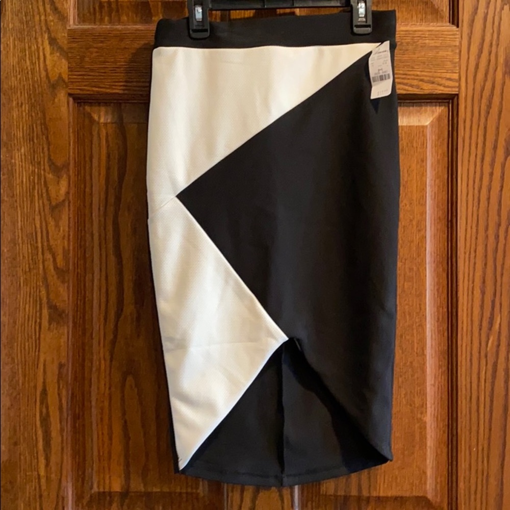 Asymmetrical pencil skirt